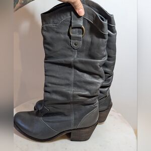 Steve Madden Dark Gray Heeled Boots